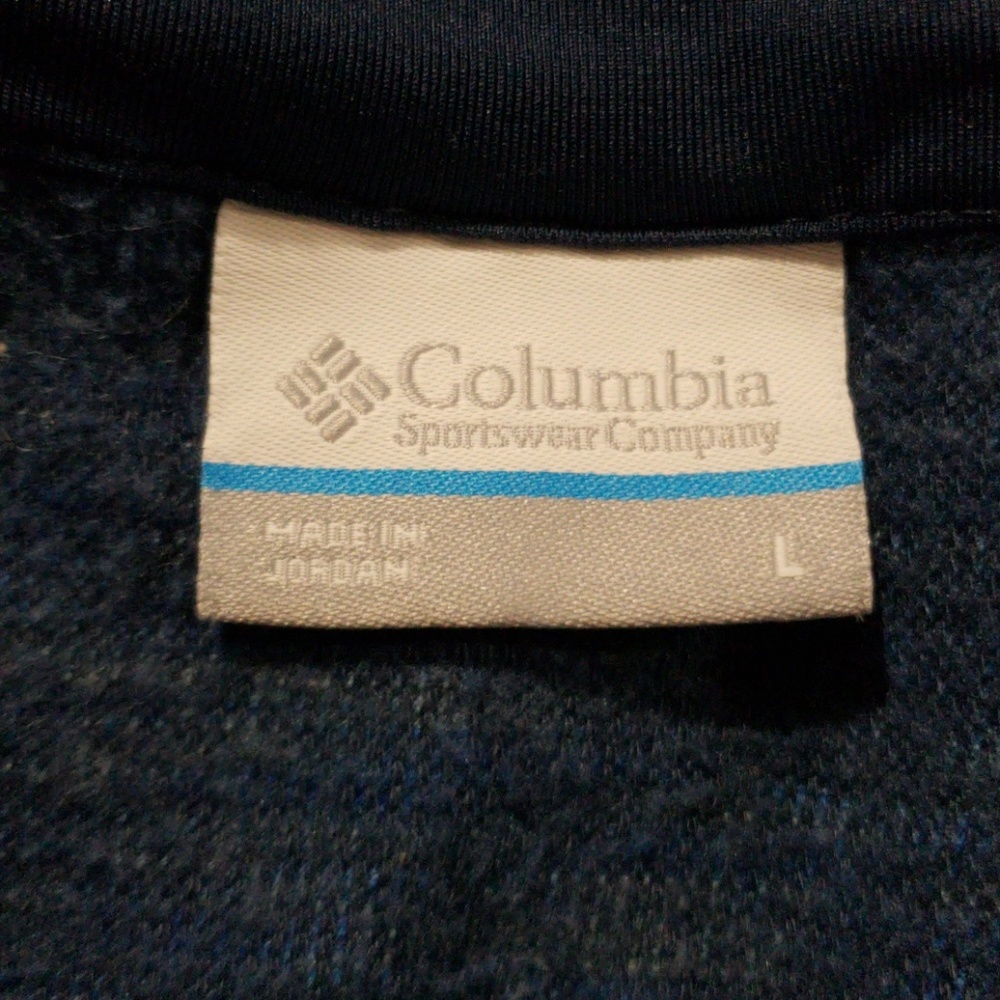 Columbia Blue 1/4 Zip Pullover Size L - Picture 3 of 6